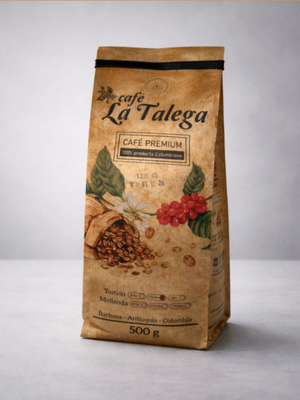 Empaque de Café La Talega, café de origen de Antioquia