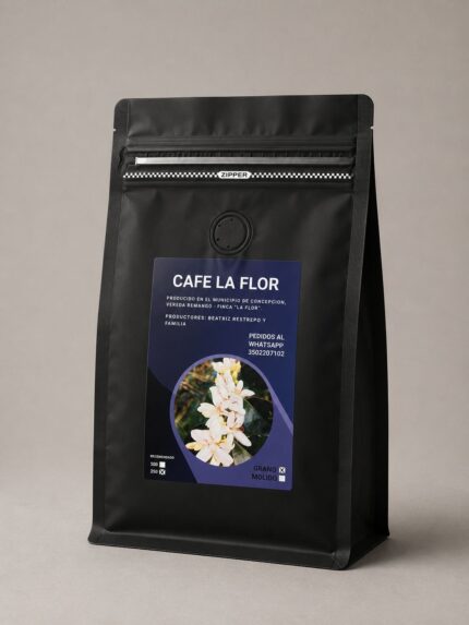 Empaque de Café La flor, café de origen de Antioquia