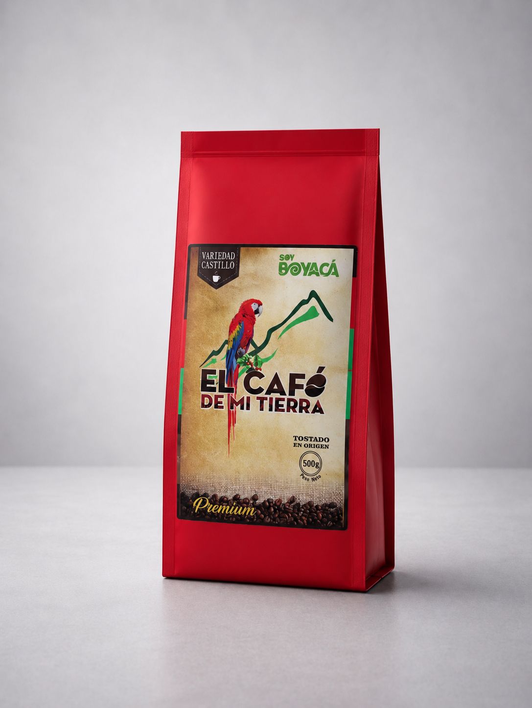 Empaque de Café De Mi Tierra, café de origen de Boyacá